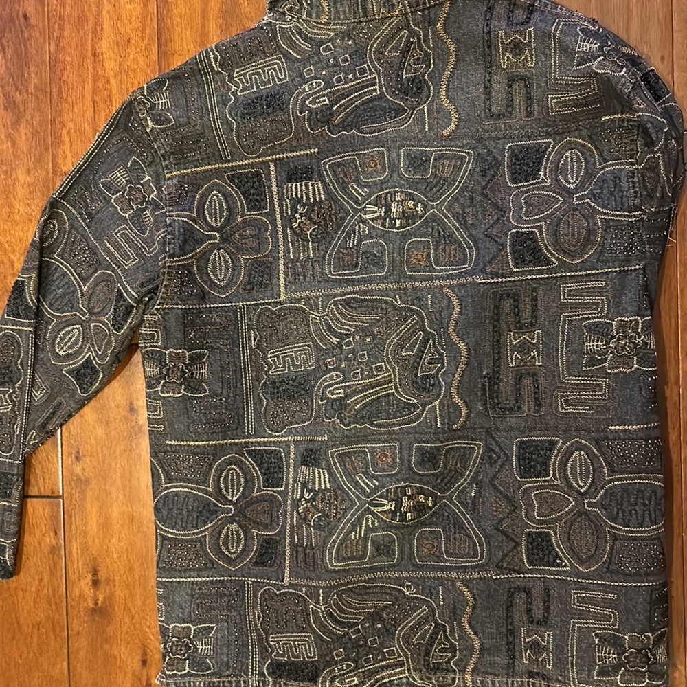 Chico’s Super Cute Pattern! Stitching And Beads T… - image 8